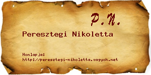 Peresztegi Nikoletta névjegykártya
